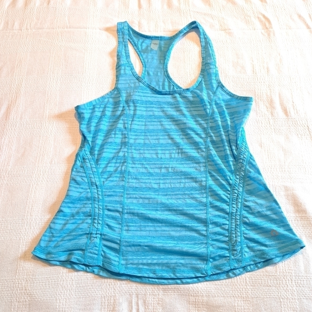 Hyba women's size large blue racer back tank top